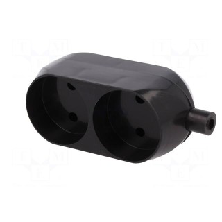 Connector: AC supply | female | splitter | 2P | 250VAC | 16A | Type: round