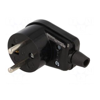 Connector: AC supply | male | plug | 2P+PE | 230VAC | 16A | black | PIN: 3