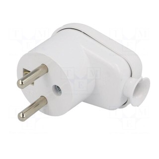 Connector: AC supply | male | plug | 2P+PE | 230VAC | 16A | white | PIN: 3