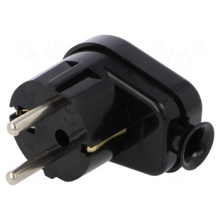 Connector: AC supply | male | plug | 2P+PE | 250VAC | 16A | black | PIN: 3