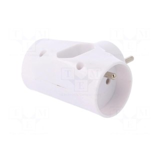 Connector: AC supply | splitter | 2P | 230VAC | 2.5A | Type: round,flat