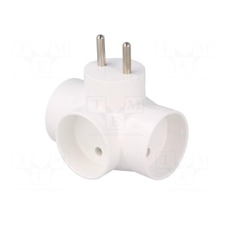 Connector: AC supply | splitter | 2P | Type: round,with backlight