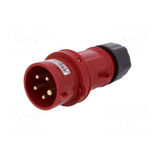 Connector: AC supply 3-phase | plug | male | 16A | 380/415VAC | IP44