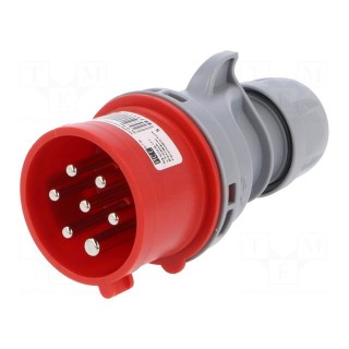 Connector: AC supply 3-phase | plug | male | 16A | 400VAC | IP44,IP54