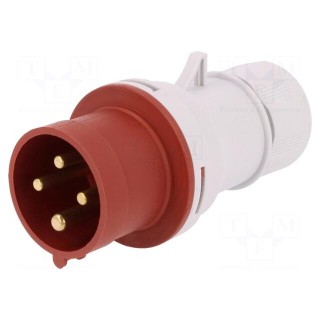 Connector: AC supply 3-phase | plug | male | 16A | 400VAC | IEC 60309