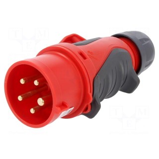 Connector: AC supply 3-phase | plug | male | 16A | 400VAC | IP44 | PIN: 5