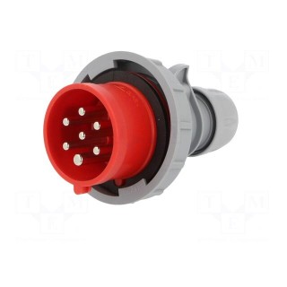 Connector: AC supply 3-phase | plug | male | 16A | 400VAC | IP66,IP67