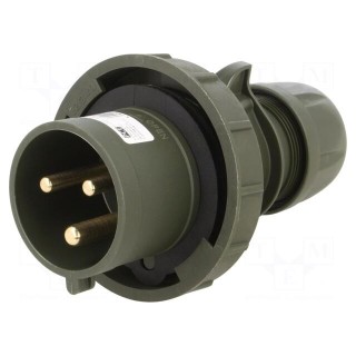 Connector: AC supply 3-phase | plug | male | 32A | 230VAC | IEC 60309