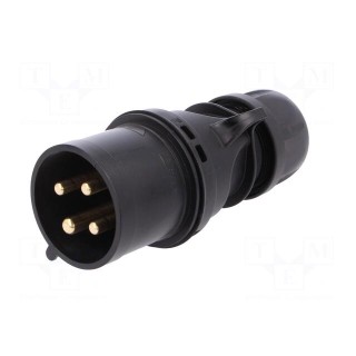 Connector: AC supply 3-phase | plug | male | 32A | 400VAC | IP44 | PIN: 4