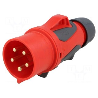 Connector: AC supply 3-phase | plug | male | 32A | 400VAC | IP44 | PIN: 5