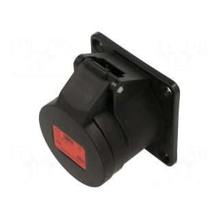 Connector: AC supply 3-phase | socket | female | 16A | 400VAC | IP54