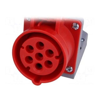 Connector: AC supply 3-phase | socket | female | 16A | 400VAC | PIN: 7