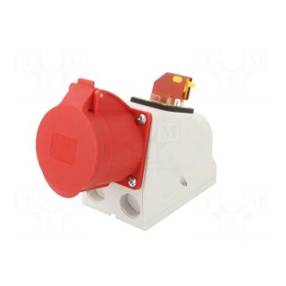 Connector: AC supply 3-phase | socket | female | 32A | 400VAC | IP44