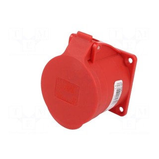 Connector: AC supply 3-phase | socket | female | 32A | 400VAC | IP44