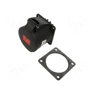 Connector: AC supply 3-phase | socket | female | 32A | 400VAC | IP54
