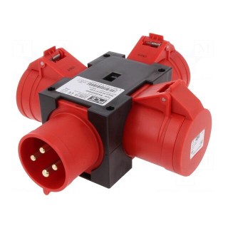 Connector: AC supply 3-phase | splitter | 32A | 400VAC | IEC 60309