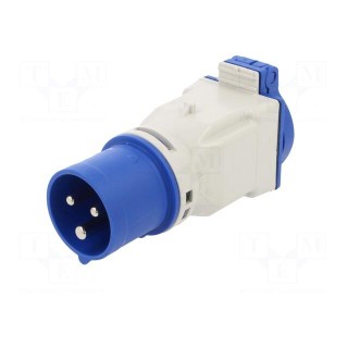 Connector: AC supply | adapter | male/female | 16A | 230VAC | IEC 60309