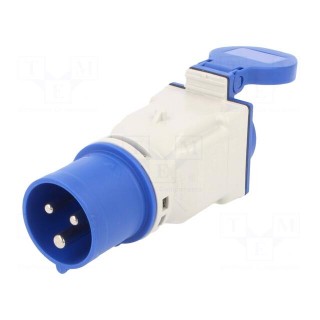 Connector: AC supply | adapter | male/female | 16A | 230VAC | IEC 60309