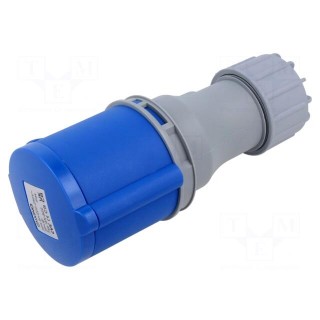 Connector: AC supply | plug | female | 32A | IEC 60309 | IP44 | PIN: 3
