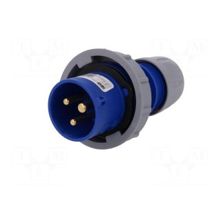 Connector: AC supply | plug | male | 16A | 230VAC | IEC 60309 | IP67