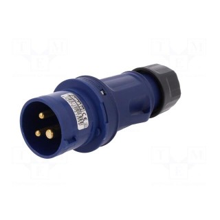 Connector: AC supply | plug | male | 16A | 380/415VAC | IEC 60309 | IP44