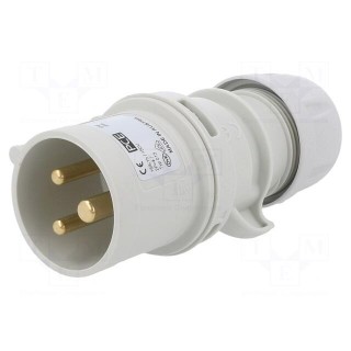 Connector: AC supply | plug | male | 16A | 50VAC | IEC 60309 | IP44 | PIN: 3