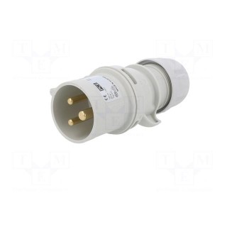 Connector: AC supply | plug | male | 16A | 50VAC | IEC 60309 | IP44 | PIN: 3