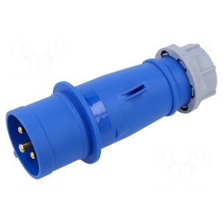 Connector: AC supply | plug | male | 32A | IEC 60309 | IP44 | PIN: 3 | 230V