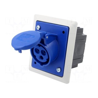 Connector: AC supply | socket | female | 16A | 400VAC | IP44,IP54 | PIN: 3