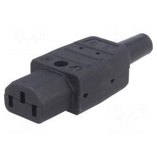 Connector: AC supply | plug | female | 10A | 250VAC | IEC 60320 | C13 (F)