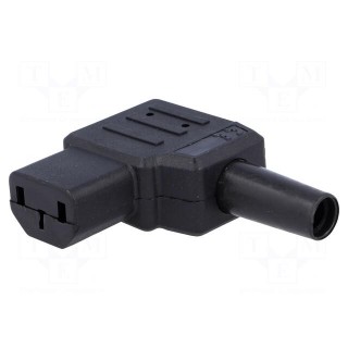 Connector: AC supply | plug | female | 10A | 250VAC | IEC 60320 | C13 (F)