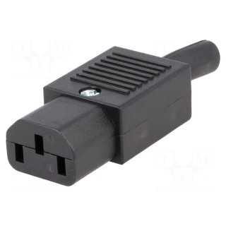 Connector: AC supply | plug | female | 10A | 250VAC | IEC 60320 | C13 (F)