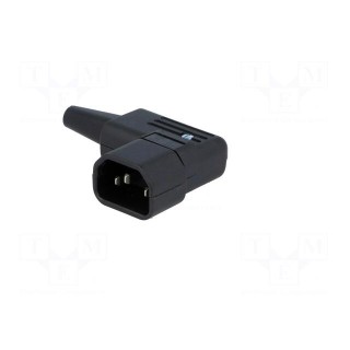 Connector: AC supply | plug | male | 10A | 250VAC | IEC 60320 | C14 (E)