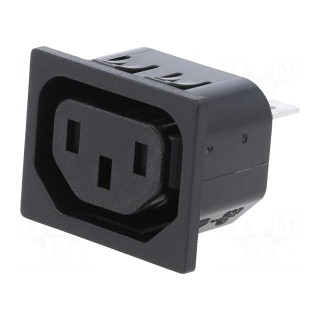Connector: AC supply | socket | female | 10A | 250VAC | C13 (F) | max.1mm