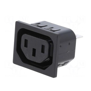 Connector: AC supply | socket | female | 10A | 250VAC | C13 (F) | max.1mm