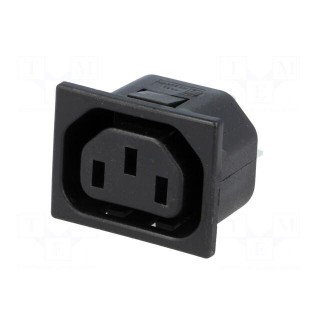 Connector: AC supply | socket | female | 10A | 250VAC | IEC 60320