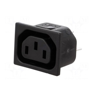 Connector: AC supply | socket | female | 10A | 250VAC | IEC 60320