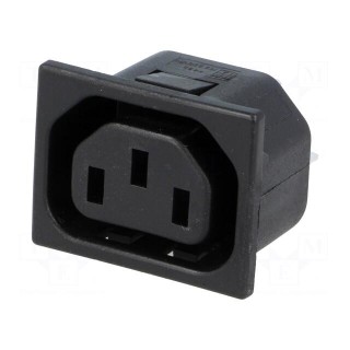 Connector: AC supply | socket | female | 10A | 250VAC | IEC 60320