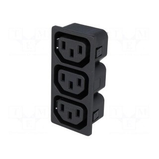 Connector: AC supply | socket | female | 10A | 250VAC | IEC 60320