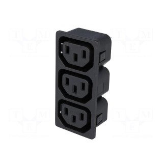 Connector: AC supply | socket | female | 10A | 250VAC | IEC 60320