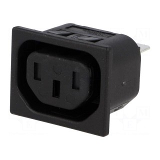 Connector: AC supply | socket | female | 10A | 250VAC | IEC 60320