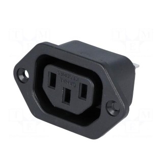 Connector: AC supply | socket | female | 10A | 250VAC | IEC 60320