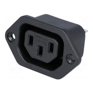 Connector: AC supply | socket | female | 10A | 250VAC | IEC 60320