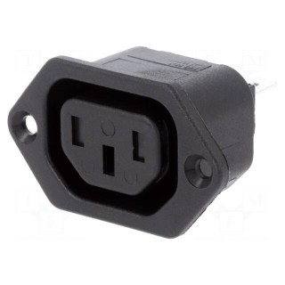 Connector: AC supply | socket | female | 10A | 250VAC | IEC 60320