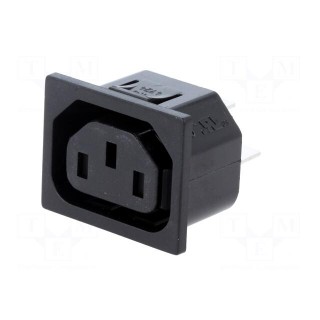 Connector: AC supply | socket | female | 10A | 250VAC | IEC 60320