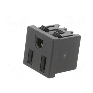 Connector: AC supply | socket | female | 15A | 125VAC | NR010 | IP20