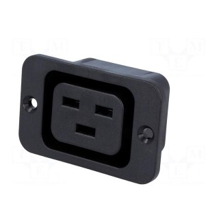 Connector: AC supply | socket | female | 16A | 250VAC | IEC 60320