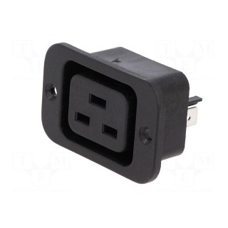 Connector: AC supply | socket | female | 16A | IEC 60320 | C19 (J) | 70°C