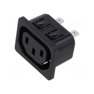 Connector: AC supply | socket | female | IEC 60320 | C13 (F) | -25÷70°C