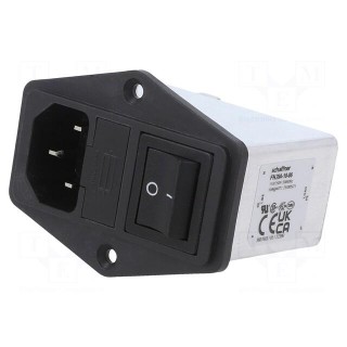 Connector: AC supply | socket | male | 10A | 250VAC | C14 (E) | -25÷85°C